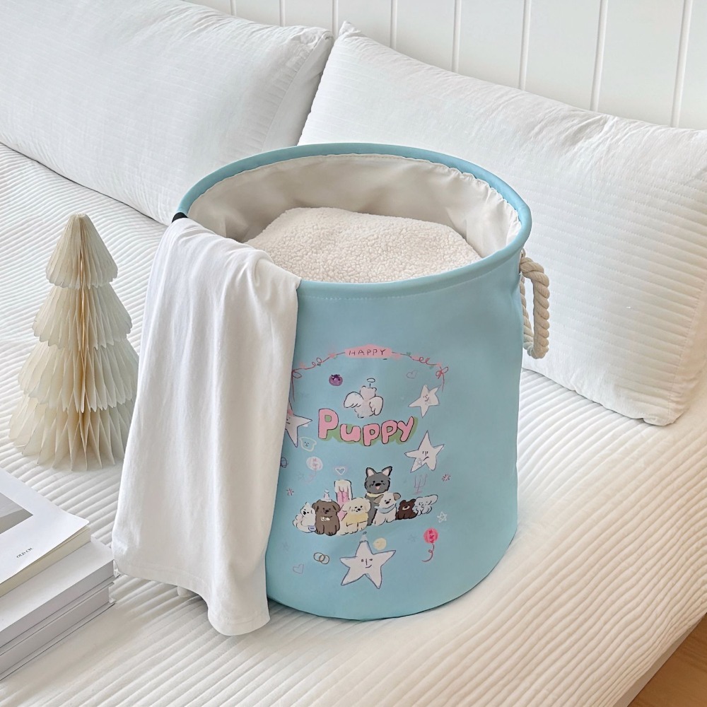 Cabinet Handle Pull - Cute Foldable Laundry Hamper Cartoon with