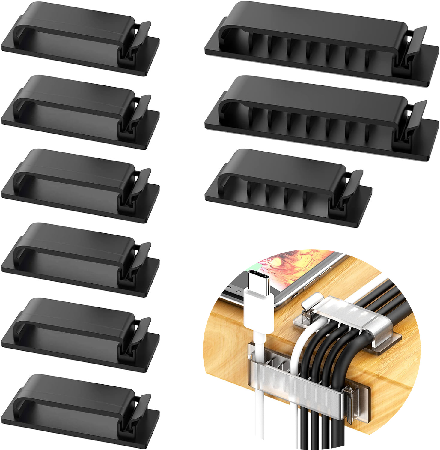 Wall Anchor Plastic - Cable Organizer Self Adhesive Cable Clips