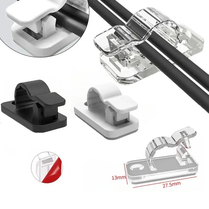 Cable Staple Clip - 10/50Pcs Self Adhesive Cable Clips Cord