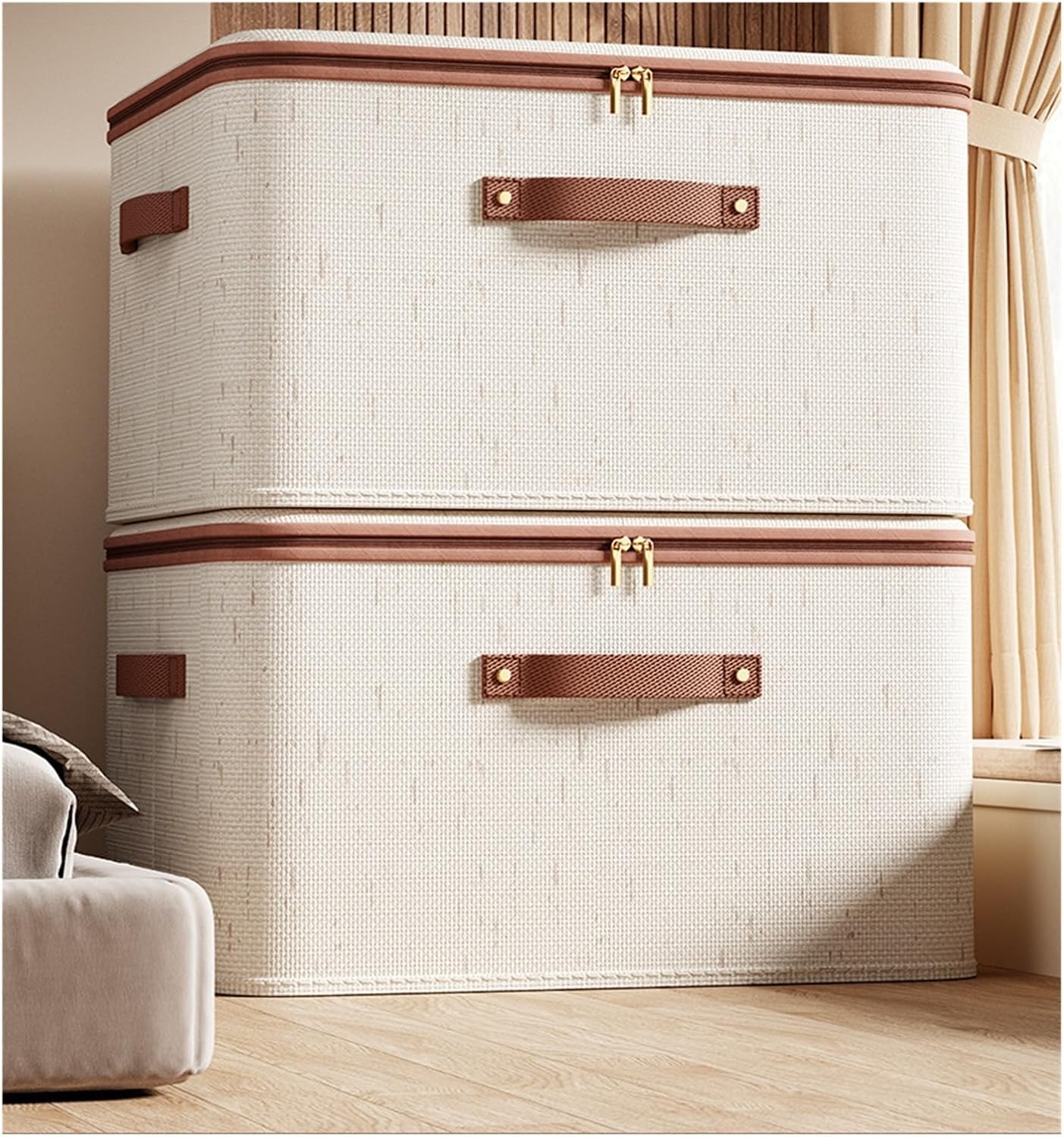 Cabinet Handle Pull - Storage Bin with Lid Fabric storage