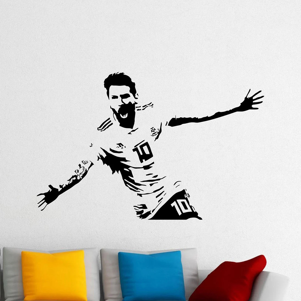 Vinyl Floor Plank - Messi Wall Decal Vinyl Sticker Football