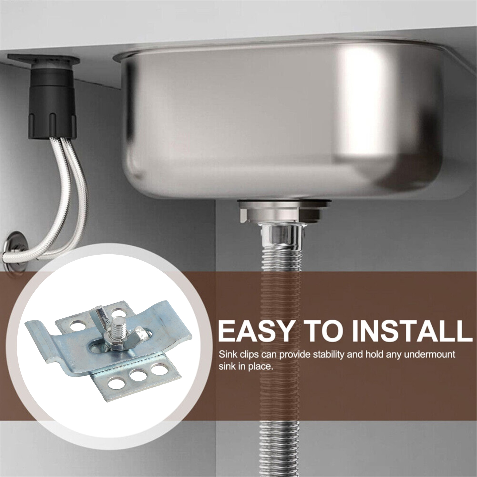 Home Improvement In - Bathroom Sink Clips Sink Brackets Kit