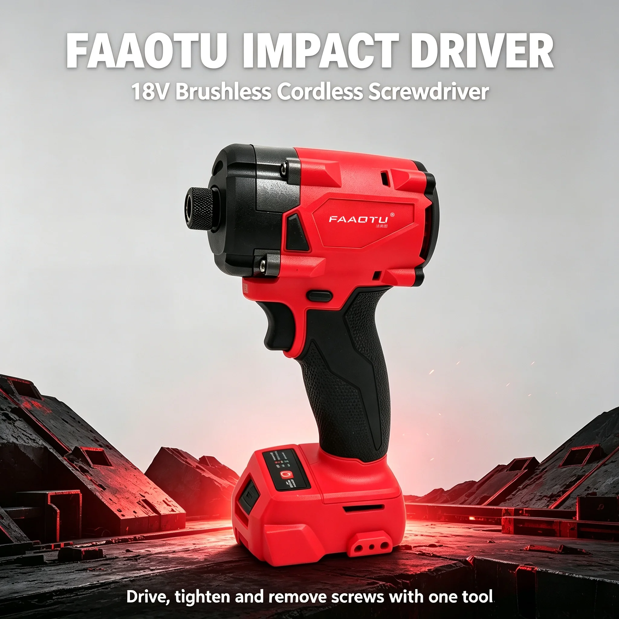 Home Improvement Diy - FAAOTU 18V Cordless Electric Screwdriver, Powerful