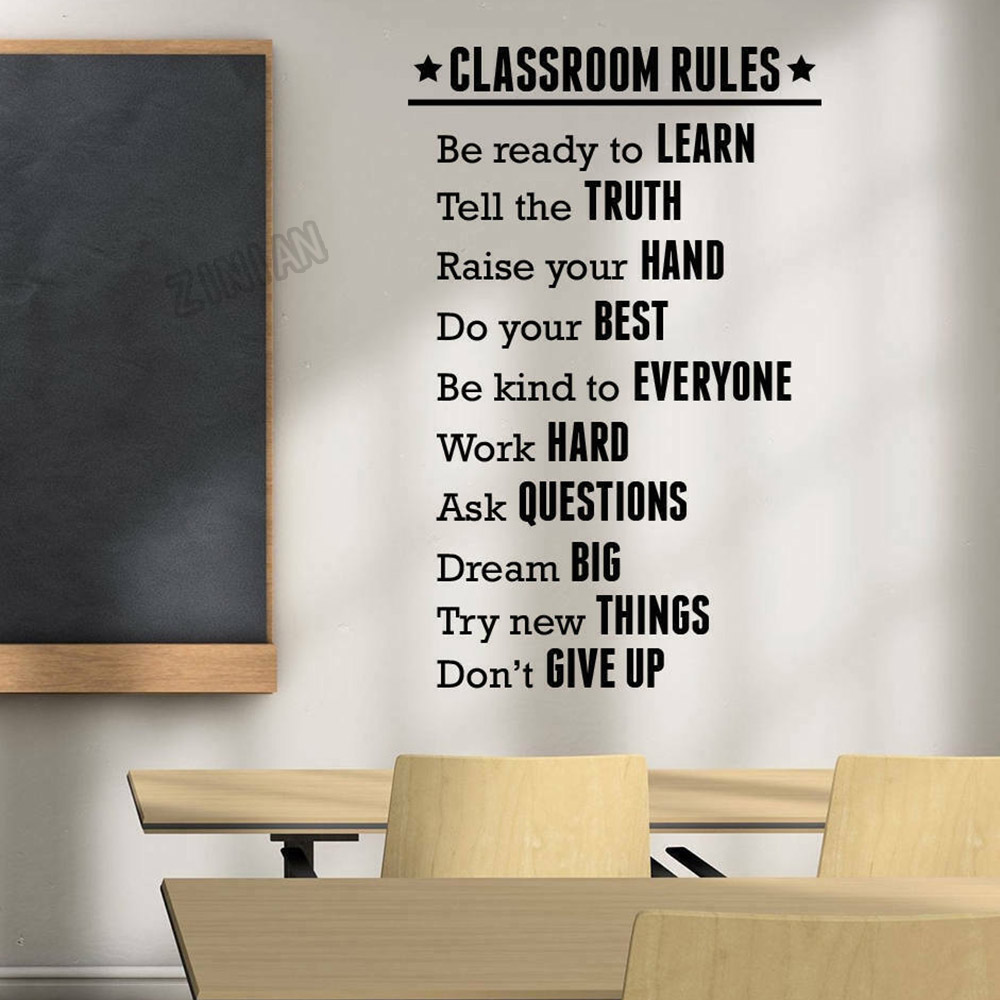 Vinyl Floor Plank - Classroom Rules Wall Sticker For School