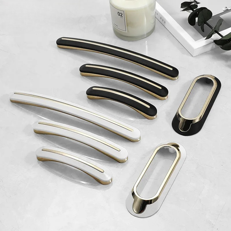 Cabinet Handle Pull - Modern Simple Zinc Alloy Cabinet Drawer