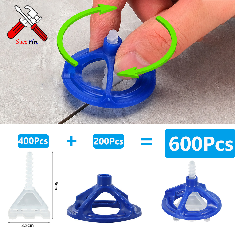 Tile Leveling Clip - 50-600Pcs Top Spiral Ceramic Tile Leveling