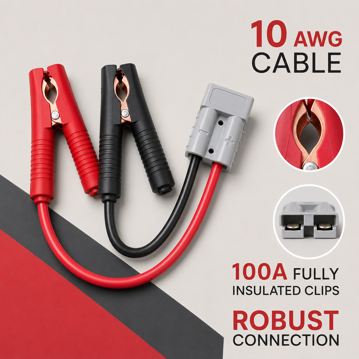 10AWG Anderson Plug to 100A Ba - Cable Staple Clip review and price