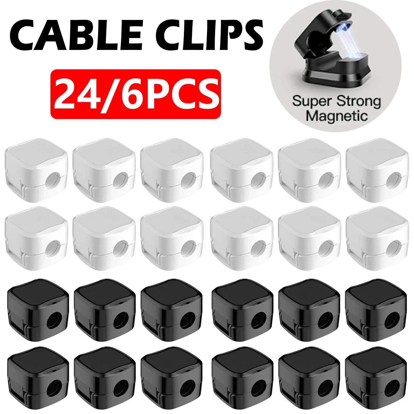 24/6PCS Magnetic Cable Organis - Wall Anchor Plastic review and price