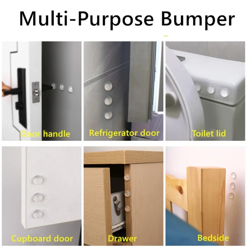 100Pcs Self Adhesive Door Stop - Door Stopper Rubber review and price
