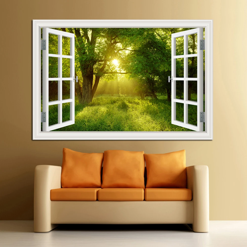 Forest 3D Window Landscape Wal - Vinyl Floor Plank review and price