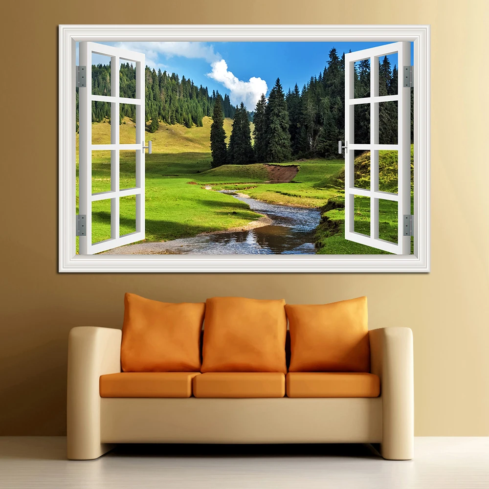 Forest 3D Window Landscape Wal - Vinyl Floor Plank review and price