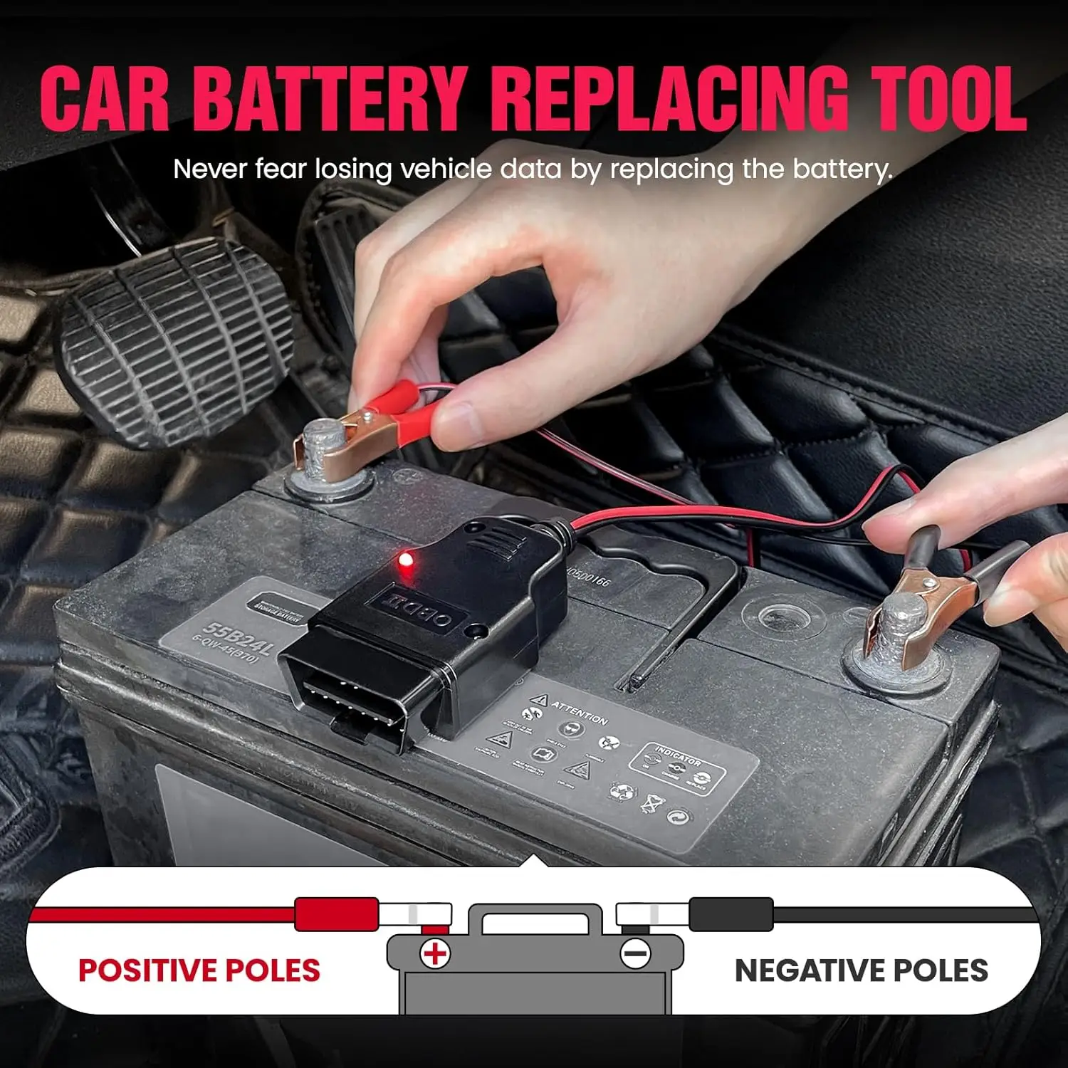 OBD II Car Memory Saver Cable  - Cable Staple Clip review and price