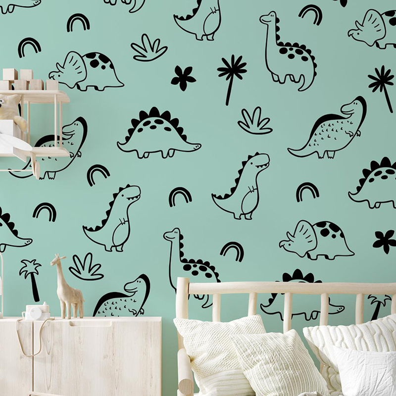 Geometric Dinosaur Tree Rainbo - Vinyl Floor Plank review and price