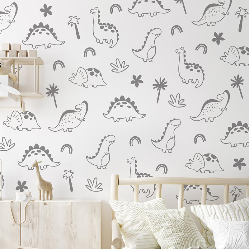 Geometric Dinosaur Tree Rainbo - Vinyl Floor Plank review and price