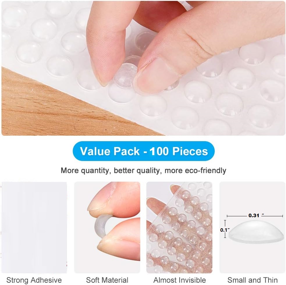 100Pcs Clear Rubber Feet Pads  - Door Stopper Rubber review and price