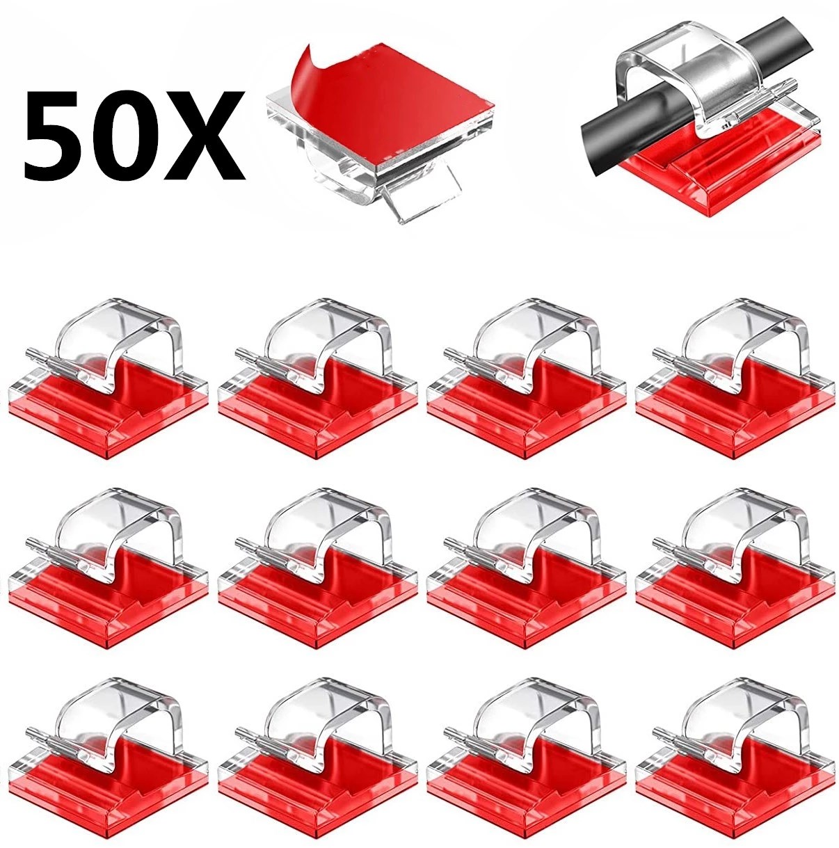 10/20/50PCS Self-adhesive Cabl - Cable Staple Clip review and price
